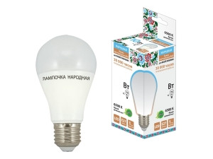 Лампа светодиодная HЛ LED a60 7вт 230в 6500к Е-27