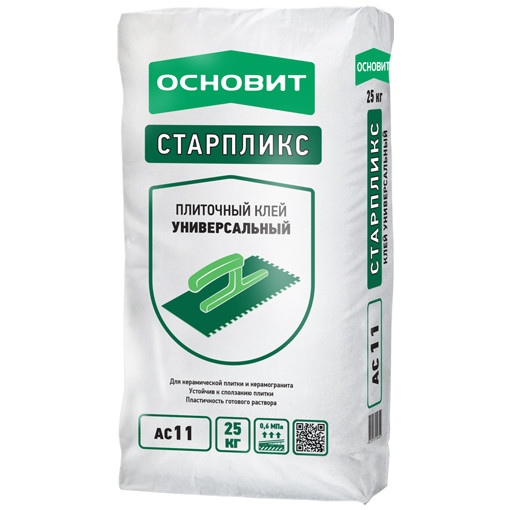 Клей для плитки Основит Старпликс AC11, 25 кг