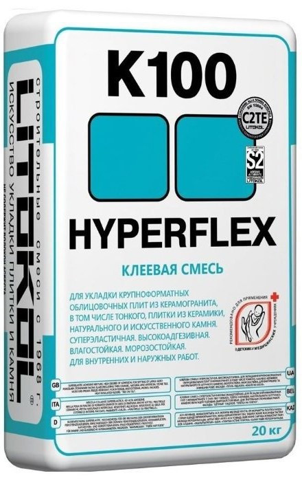 Клей для плитки Litokol Hyperflex K100, 20 кг