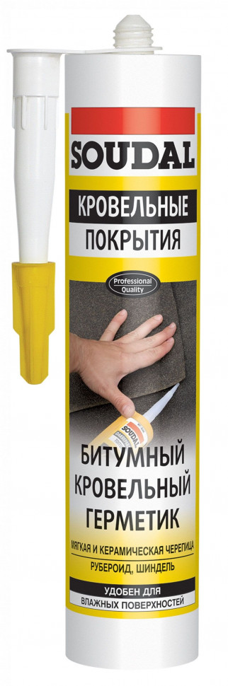 Герметик битумный кровельный Soudal (черный), 300 мл