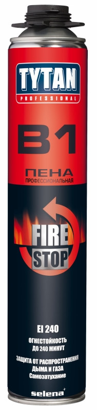 Пена монтажная профессиональная огнестойкая Tytan B1, 750 мл