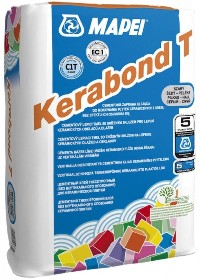 Клей для плитки Mapei Kerabond T, 25 кг