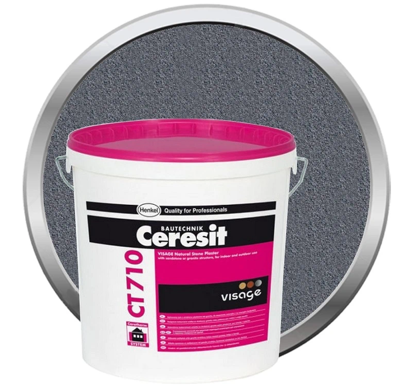 Штукатурка декоративная Ceresit CT 710 Visage Granite Finland Silver (гранит), 20 кг