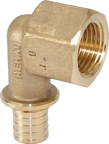 Угольник бронзовый Rehau Rautitan RX, диаметр 20-Rp 1/2? (внутренняя резьба)