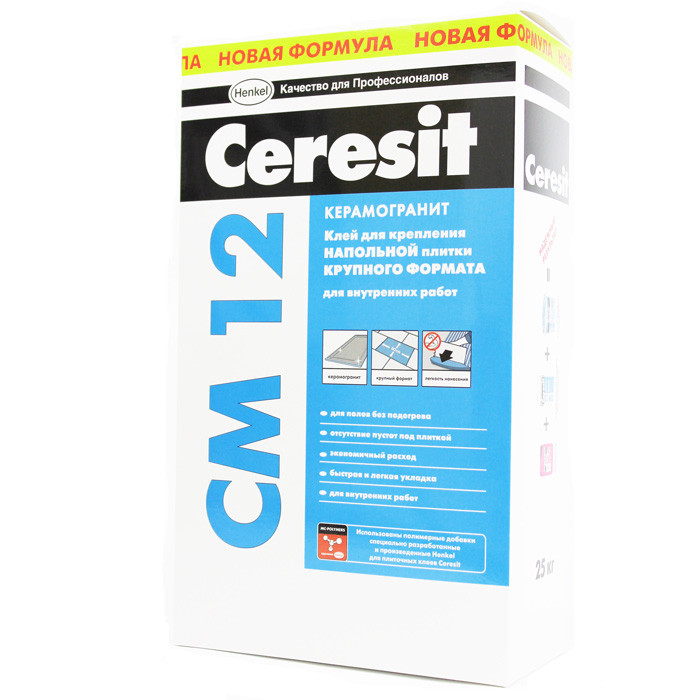 Клей для плитки Ceresit CM 12, 25 кг