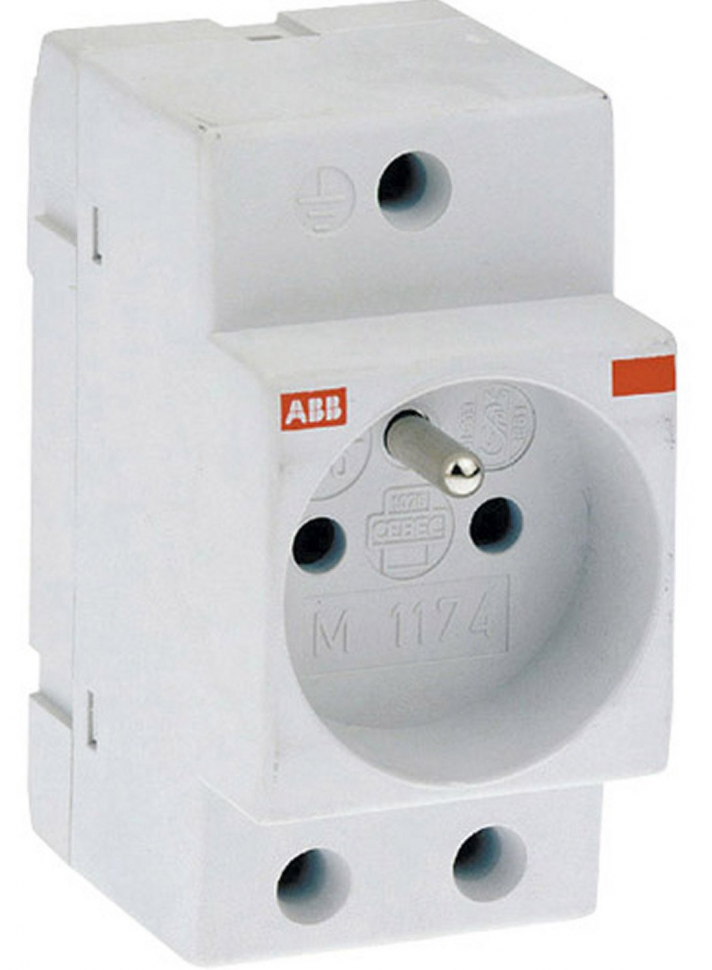 Розетка на DIN-рейку ABB, французский стандарт (M1174)