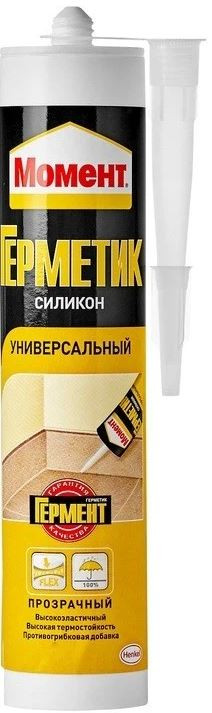 Герметик силиконовый универсальный Момент (прозрачный), 280 мл
