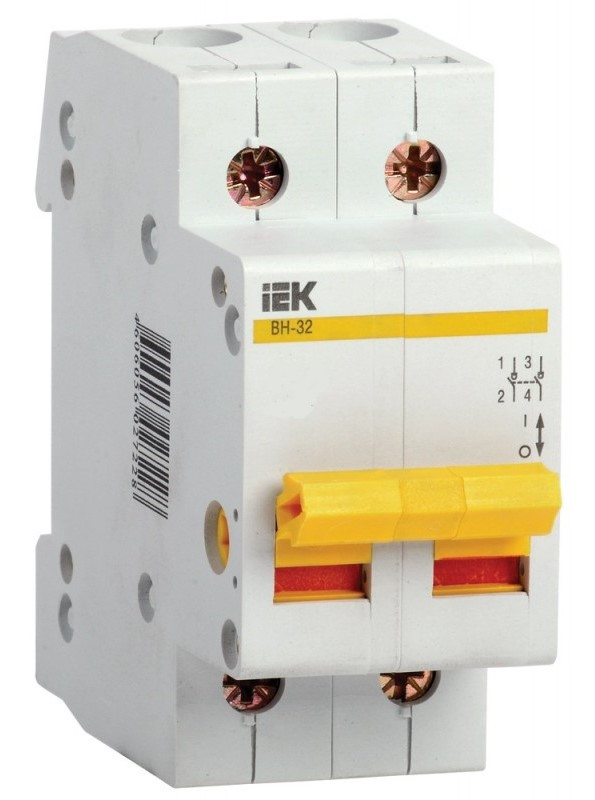 Выключатель нагрузки IEK ВН-32, 2х-полюсный 25А