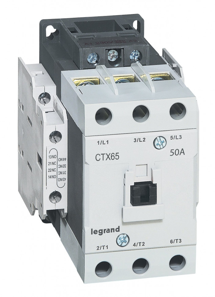 Контактор Legrand CTX3 65 3P 2НО2НЗ, номинальный ток 50A