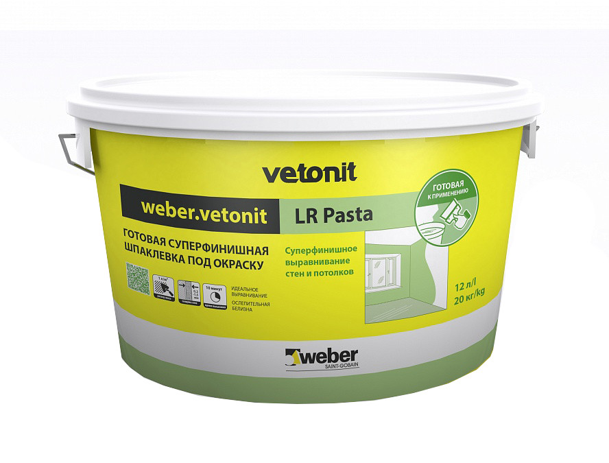 Шпатлевка готовая финишная Weber.Vetonit LR Pasta, 20 кг Шпатлевка готовая финишная Weber.Vetonit LR Pasta, 20 кг