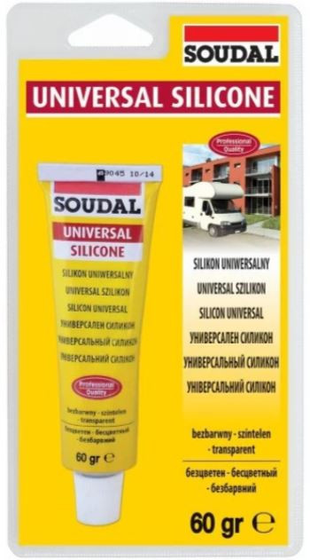 Герметик силиконовый универсальный Soudal (белый), 60 г