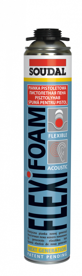 Пена монтажная профессиональная Soudal Flexifoam, 750 мл