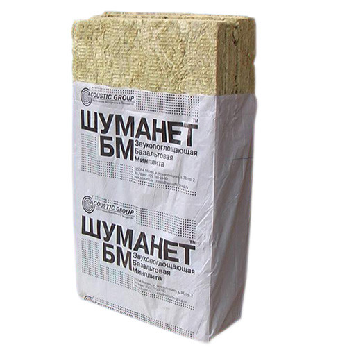 Звукоизоляция Шуманет-БМ, 1200х600х50 мм (4 плиты/2.88 м2) Звукоизоляция Шуманет-БМ, 1200х600х50 мм (4 плиты/2.88 м2)