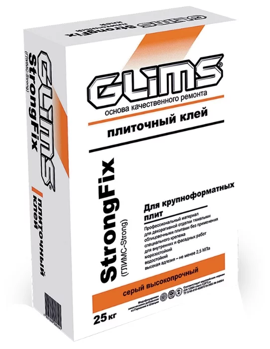 Клей для плитки Glims StrongFix, 25 кг