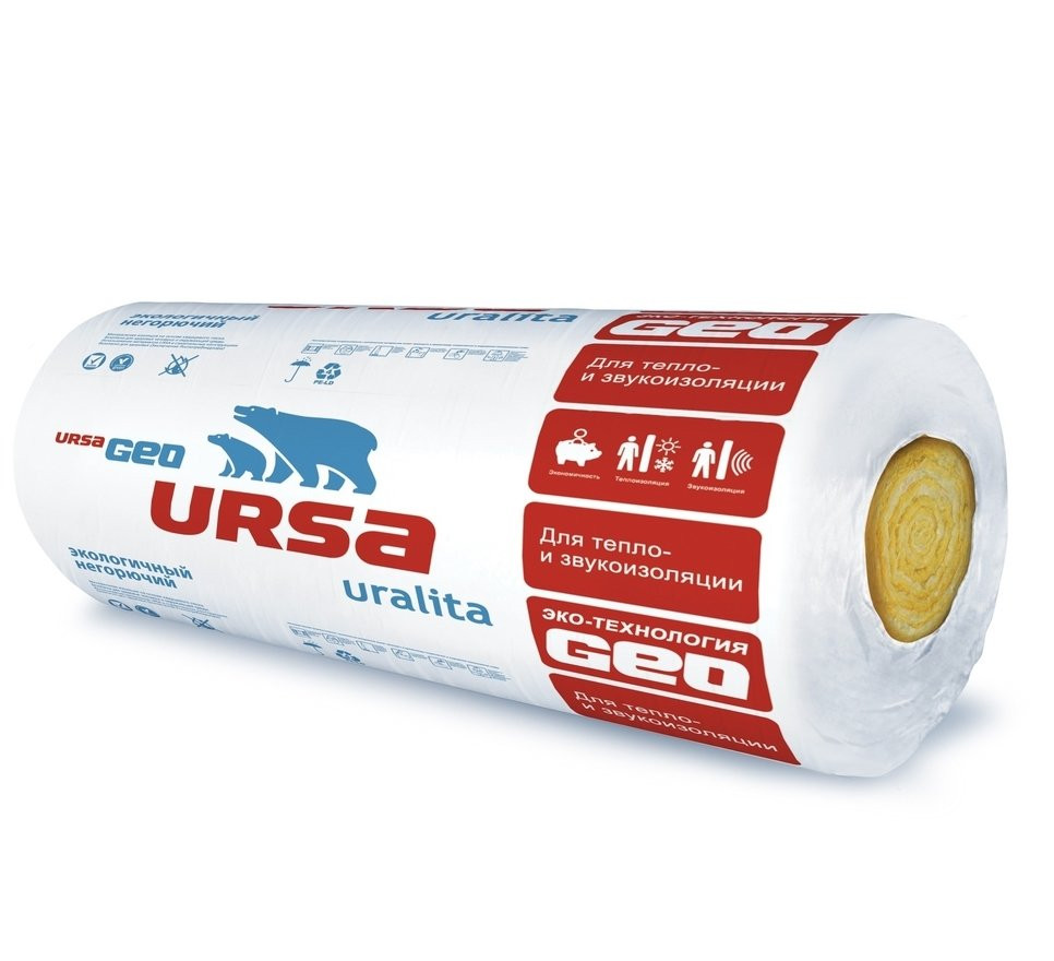 Утеплитель Ursa Geo Лайт, 6250х1200х50 мм (2 плиты/15 м2)