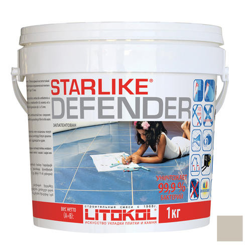 Затирка для швов Litokol Starlike Defender C.220 (светло-серая), 1 кг