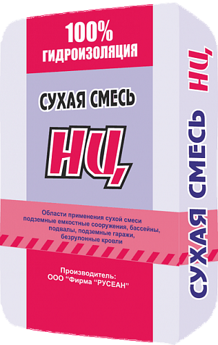 Гидроизоляционный состав однокомпонентный Русеан НЦ, 25 кг