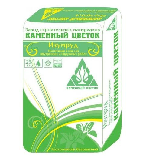 Клей для плитки Каменный цветок Изумруд, 25 кг