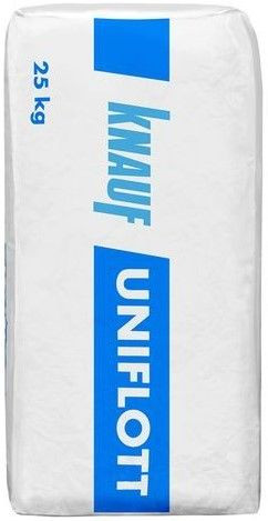 Шпатлевка гипсовая высокопрочная Knauf Унифлот (белая), 25 кг