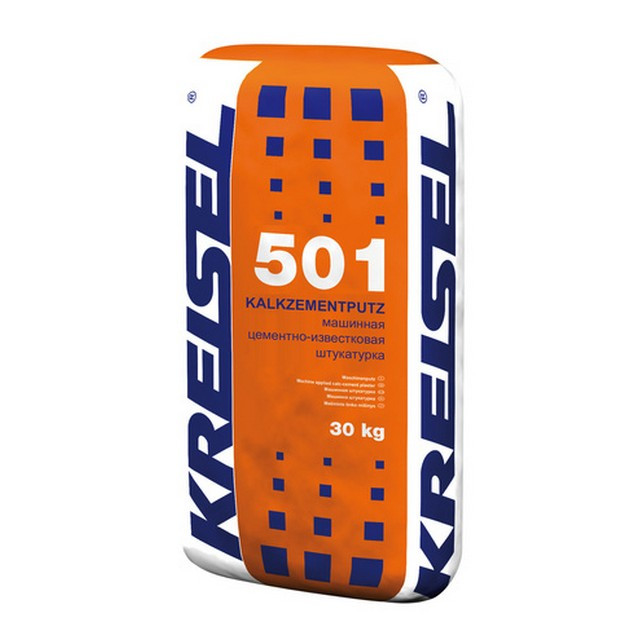 Штукатурка цементно-известковая Kreisel 501 KALKZEMENT-MASCHINENPUTZ 30кг