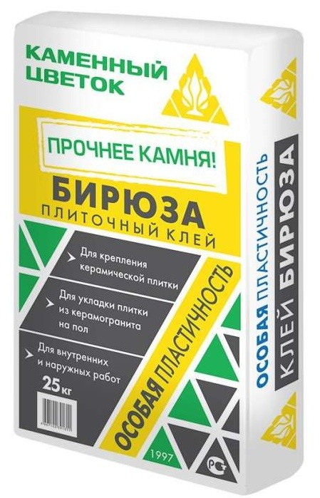 Клей для плитки Каменный цветок Бирюза, 25 кг